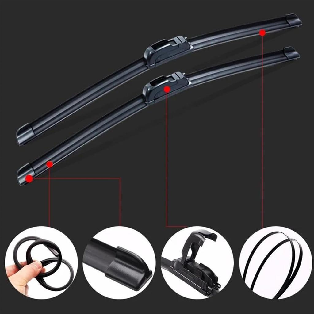 EDKAY KIA Optima K5 TF 2010-2015 2-Piece Windshield Wiper Blade Set (2 Pack, 42 Inches, U-J Hook)