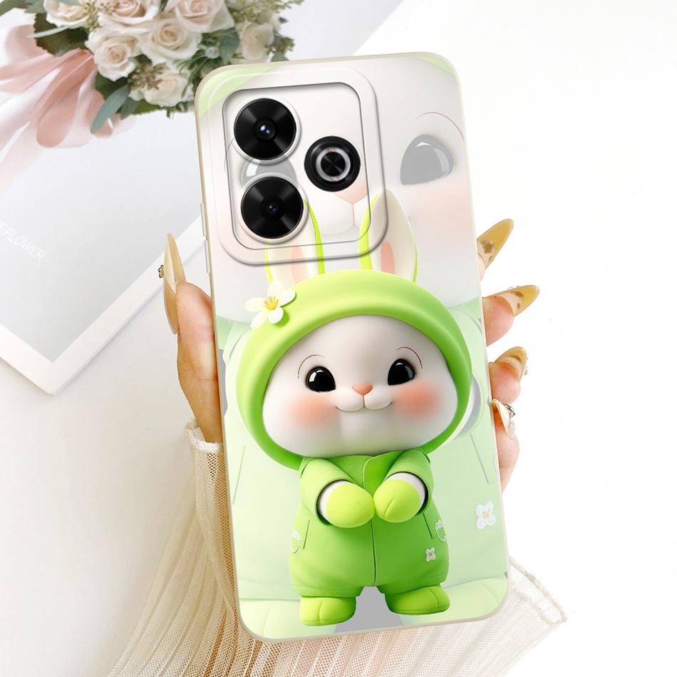 For Xiaomi Redmi 13X Cute Cat Flower Cartoon Phone Case For Redmi 13X Shockproof Soft Silicone Covers Bumpers