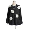 Three-dimensional Embroidery Sequin Flower Patchwork Fall/winter Loose Casual Solid-color Long-sleeved Top Round-neck Sweater