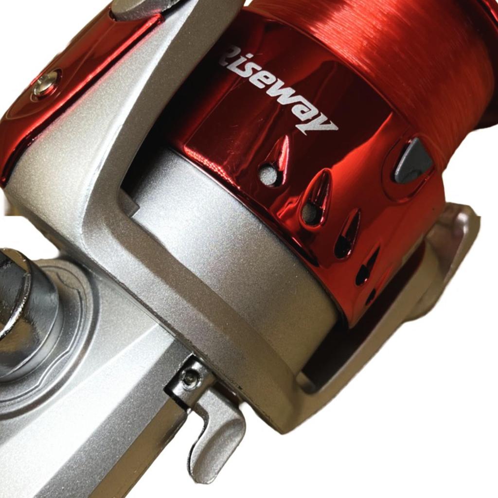 Riseway Spinning Reel with Thread Basic Spin 3000 No. 4-110m Red
