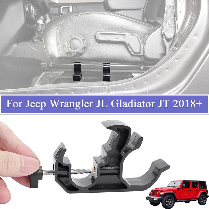 Under Seat Flashlight Holder Bracket for Jeep Wrangler JL Gladiator JT Sahara Rubicon 2018-2026 Adjustable Car Mount Accessories