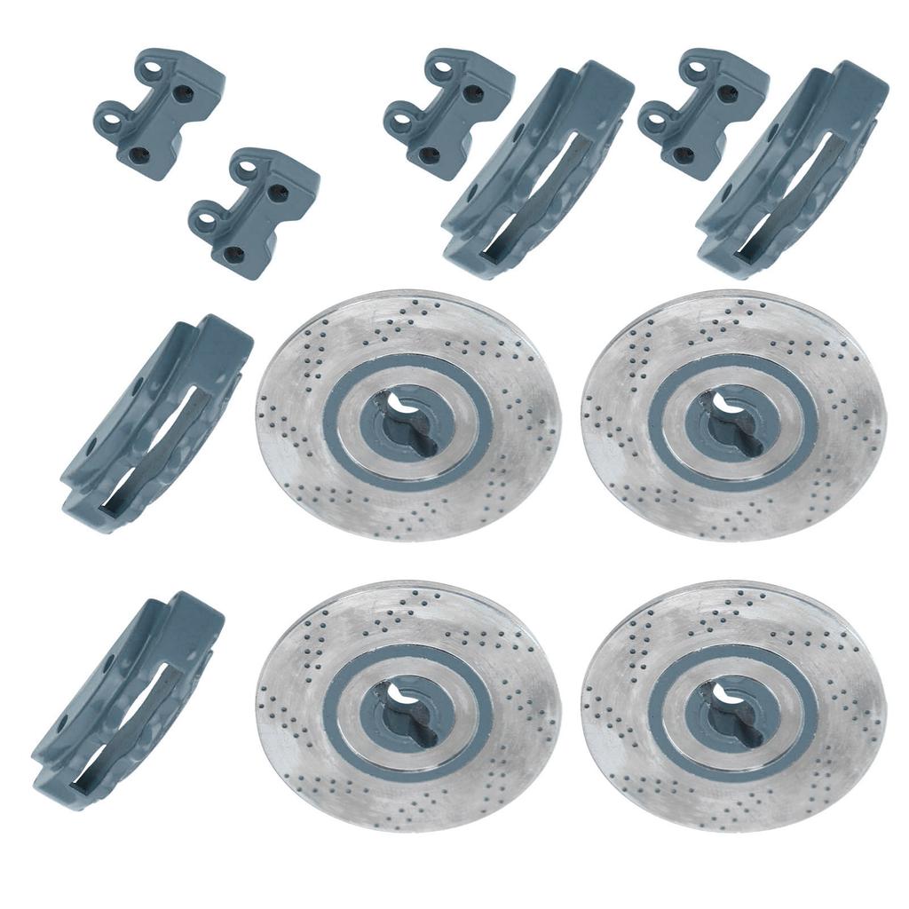 4Pcs Simulation Metal Brake Discs Calipers Fit for Traxxas TRX4 TRX6 1 10 RC Car PartsGray