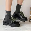 Mens Derby Shoes Thick Sole Casual Oxford Style Business Dress Black Daily Wear
