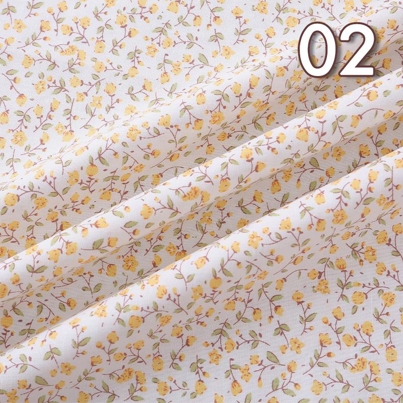 100*150cm Pastoral Style Small Floral Printed Cotton Fabric Summer Thin Flower Fabric For DIY Dress Patchwork Sewing Accessories