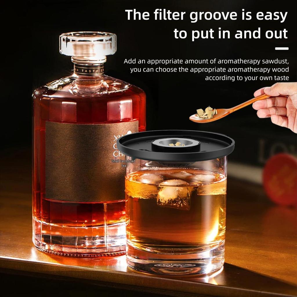 Electric Whiskey Cocktail Smoker Kit with Multiple Aromatic Woods for Bartending
