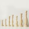 1Pcs Candle Holders Retro Unpainted Wood Classic Craft Candle Holders Wedding Party Home Decorations