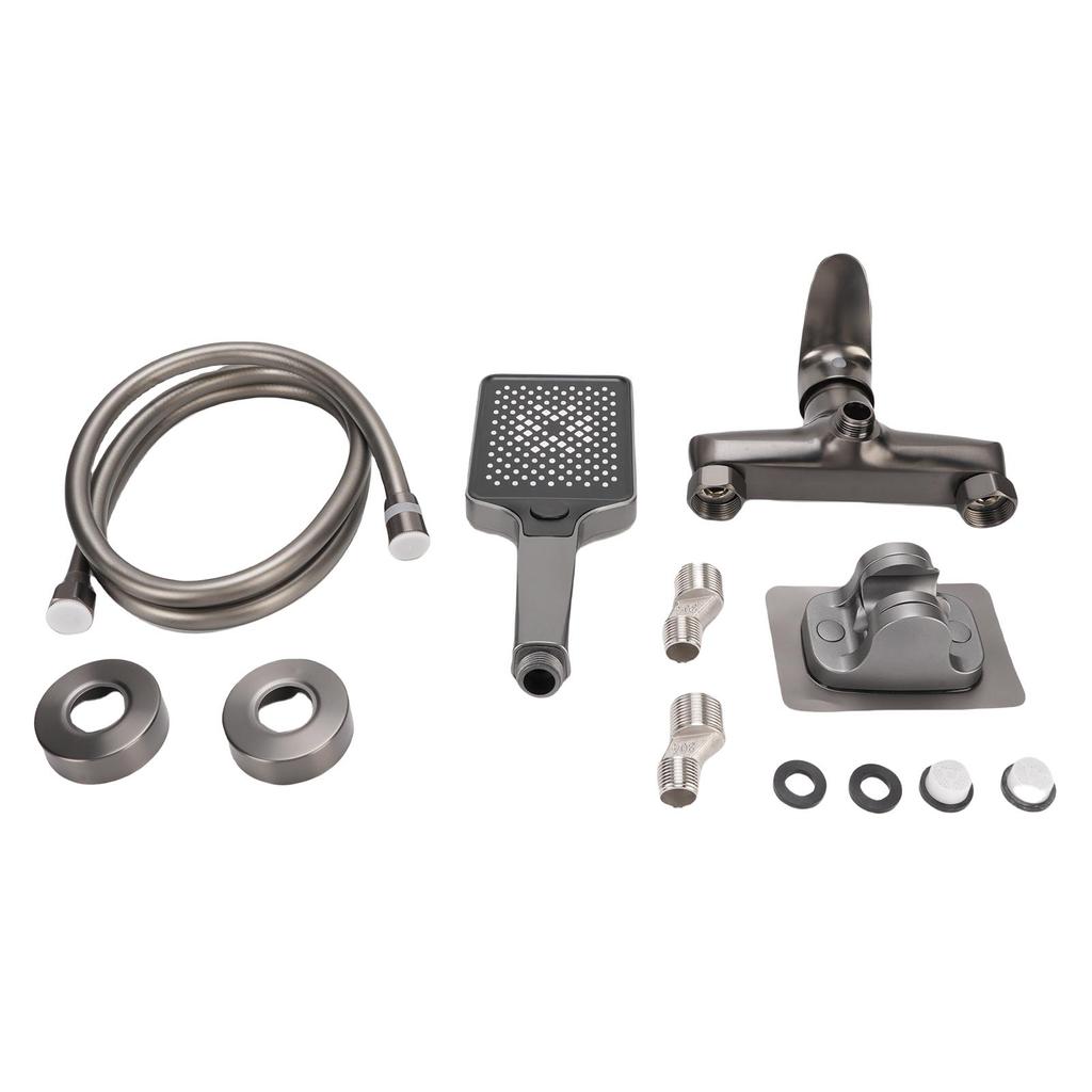 Handheld Shower Head System Kit Copper High Pressure Bathroom Shower Valve Kit with Hose Holder