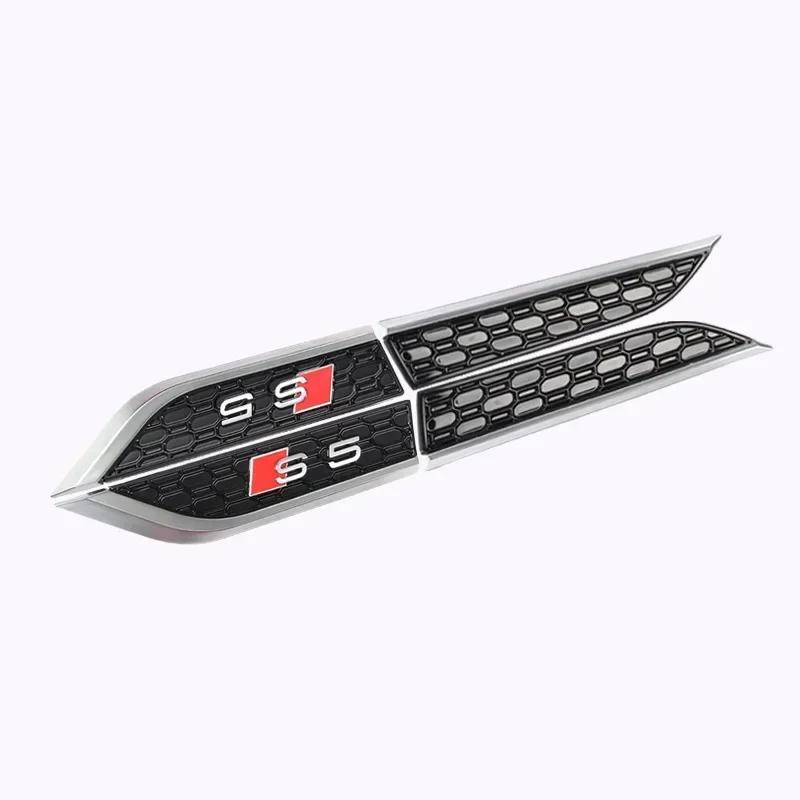 Audi 3D ABS Stickers on Car Fender Side For  Audi A3 A4 A5 A6 A7 A8 A1 A2 Q2 Q3 Q5 Q7 Q8 S3 S4 S6 RS3 RS4 RS5 RS6 Car Accessories