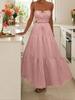 European and American Women's Clothing New Sleeveless Solid Color Suspender Long Dress Seaside Vacation Dress