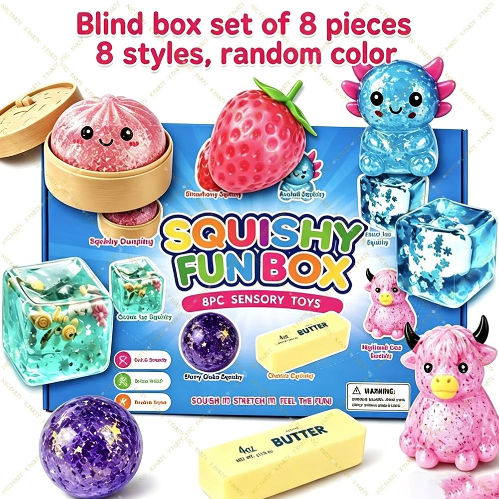Adventskalender Mystery Dumpling Squishy Zacht Fidget Langzaam Rijzend 24Dagen Aftelkalender Kerstfeest Cadeau Angstverlichting As picture