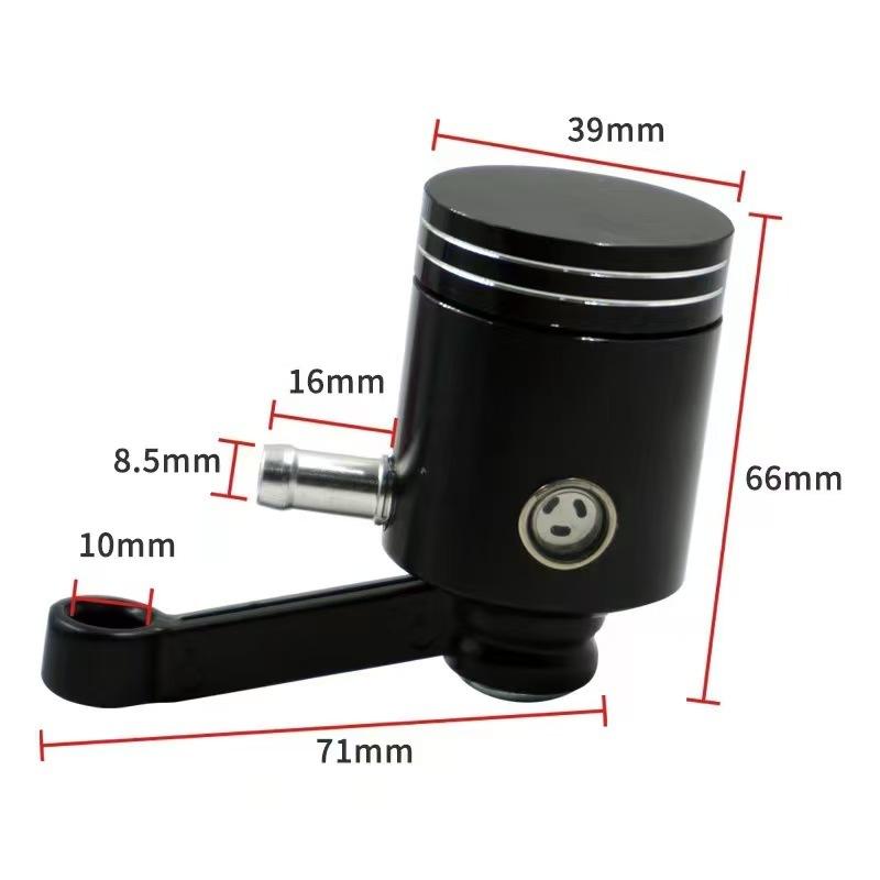 Universal Motorcycle Aluminum Brake Fluid Reservoir Brake Clutch Pump Reservoir Master Cylinder Fluid Oil Reservoir Cup