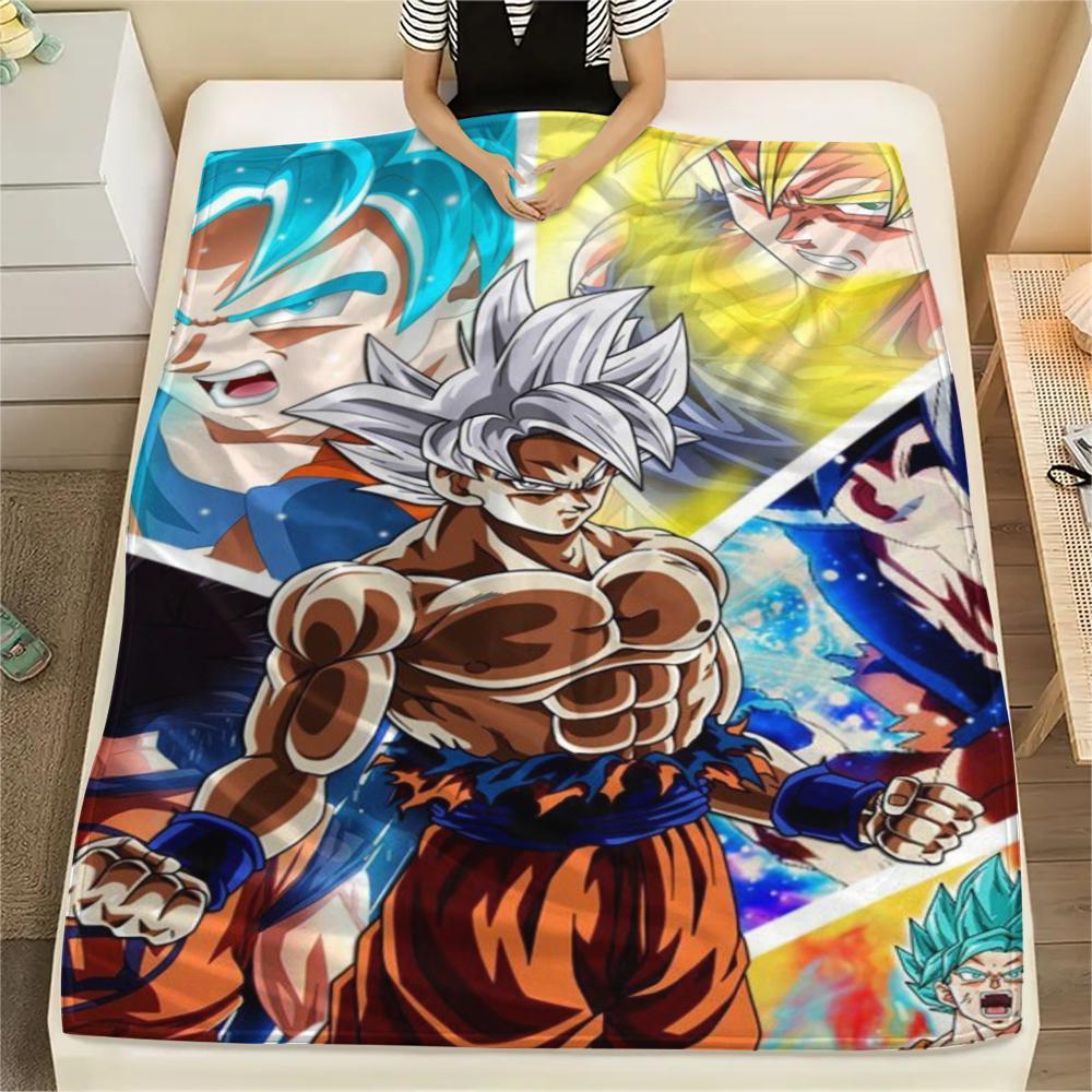 

1Pc Dragon Ball Print Flannel Blanket, High quality Comfortable for All Seasons, Home Decor, Warmth and Comfort, Perfect for Christmas Gifts 80cm x 120cm