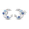 2025 New 925 Sterling copper Hoop Earrings Flowers Zircon Drop Earrings Stud For Woman Fine Birthday Wedding Party Zircon Gifts