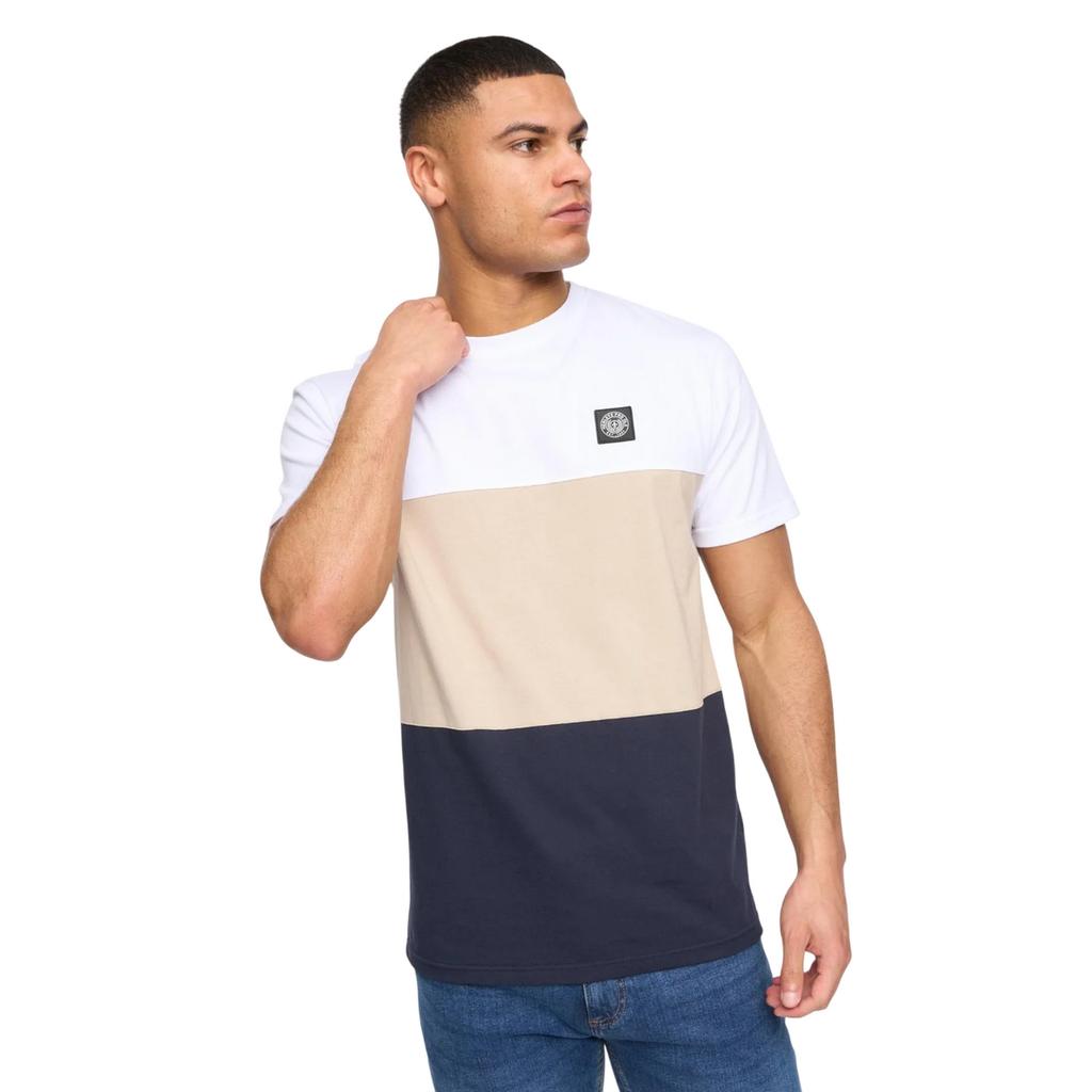 Henleys Mens Henpanel Colour Block Cotton T-Shirt