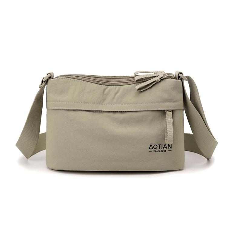 Women Men Nylon Shoulder Bag Lightweight Travel Bag Daily Use