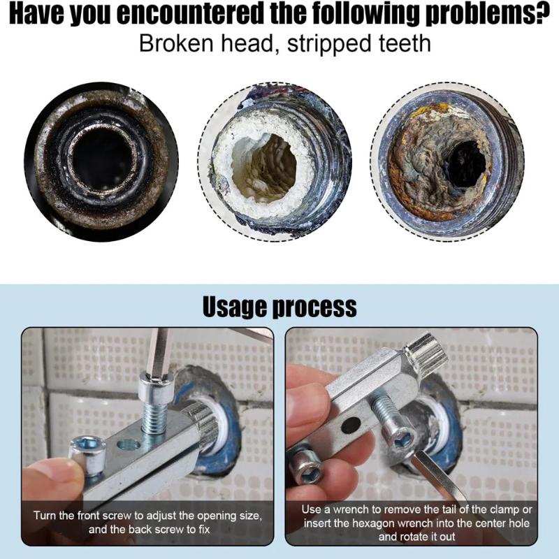 Faucet Angle Valve Broken Wire Extractor Tool For Faucet Angle Valve Wire Remover Tool Portable Tap Water Pipe Repair Kit