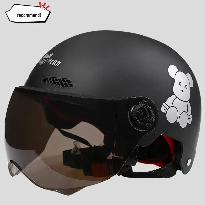Certified Electric Bike Helmet with Sun Protection, Cute & Universal Half Helmet for Men and Women, All-Season Cycling Safety.