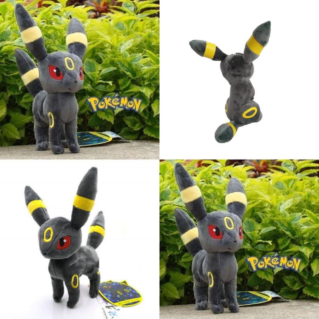 Premium Grey Pokemon Eevee Umbreon Soft Plush Toy Doll For Kids And Collectors