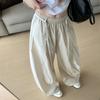 Coffee Scimitar Pants Women's Summer Thin High Waist Loose Pendant Lazy Casual Quick-drying Wide-leg Pants