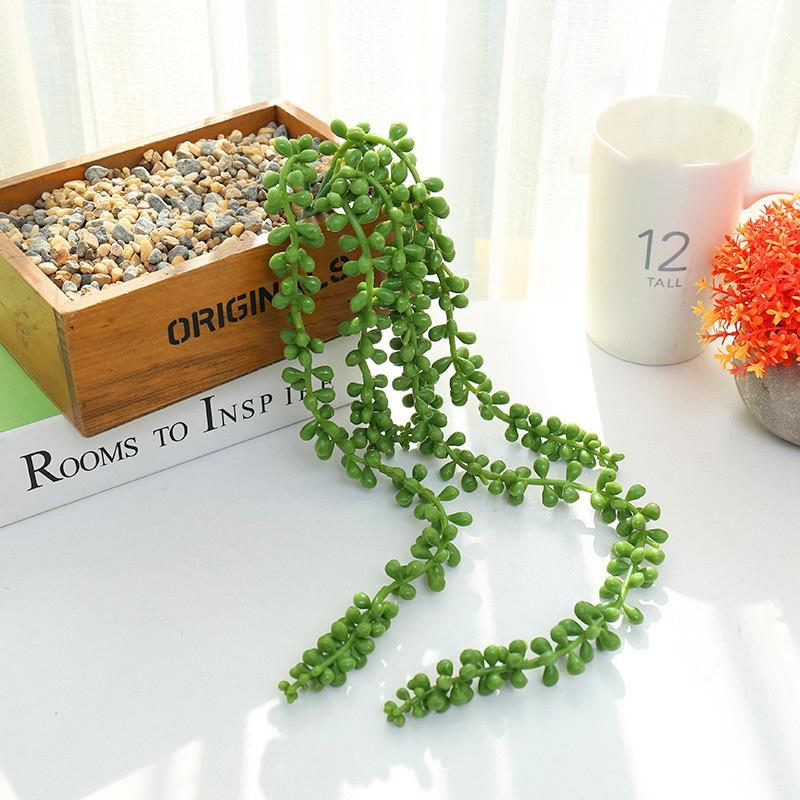 Artificial Plant Flower Decorative Glory Long Vines Simulated Green Peas Wall Decoration Hanging Plants Party Wedding Decoration