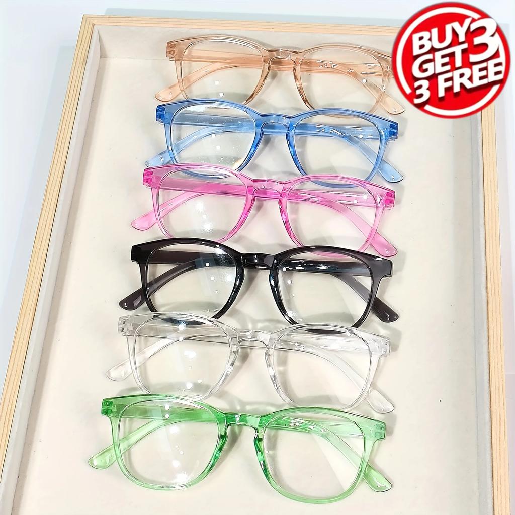 6Pcs Fashion Oval Reading Glasses Colorful Chic Presbyopic Glasses For Women Men 1.0 To +4.0
