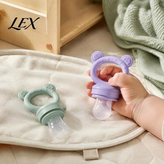 Baby Led Weaning Supplies Silicone Fruit Feeder/Mold, Food Training Teething Relief Pacifier, Easy Grade Feeder to Hold Safe Chewer for Infants Travel