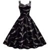 Women's Skirt Women's Halloween New Suspender Skull Head Spider Web Digital Printing Dress