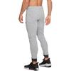 Under Armour Solid Color Logo Print Drawstring Cuffed Joggers Men Joggers Gray 1309844-025