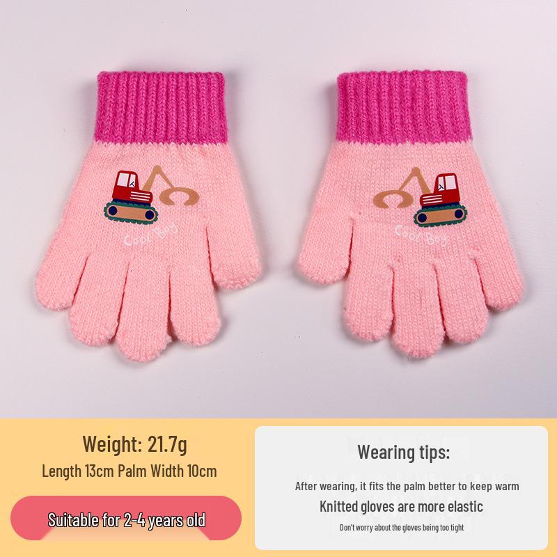 Winter Warmth: Cute Knitted Wool Gloves for Baby Boys & Girls