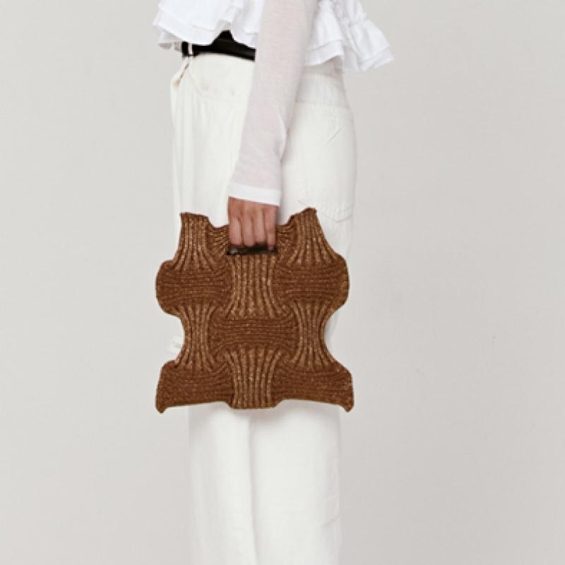 Pleatsmama Glitter Camel Newbow Bag
