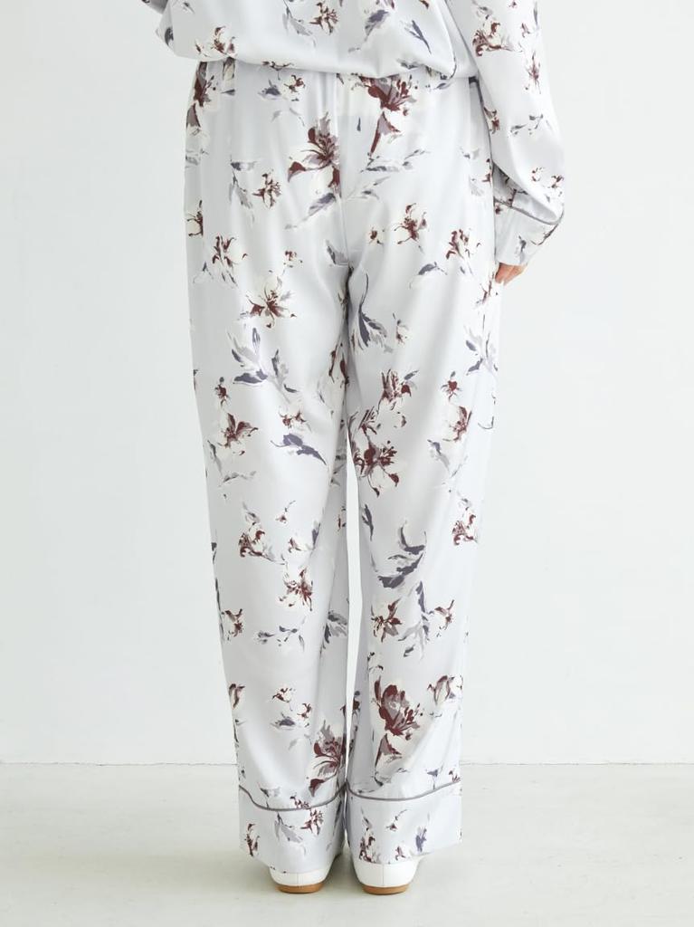 Gelato Pique Day Floral Satin Piping Long Pants PWFP252240 BLU Mother's Women's
