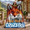 Cruzeiro Esporte Clube Custom Name Flannel Blanket Personalized Soft Warm Plush Throw Blanket Customized Gift for Family Friends