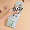 8pcs Travel Makeup Brush Case Kit Travel and Daily Use Beauty Set Blending Beauty Tool Bag Flower Color 26 Letters Pattern