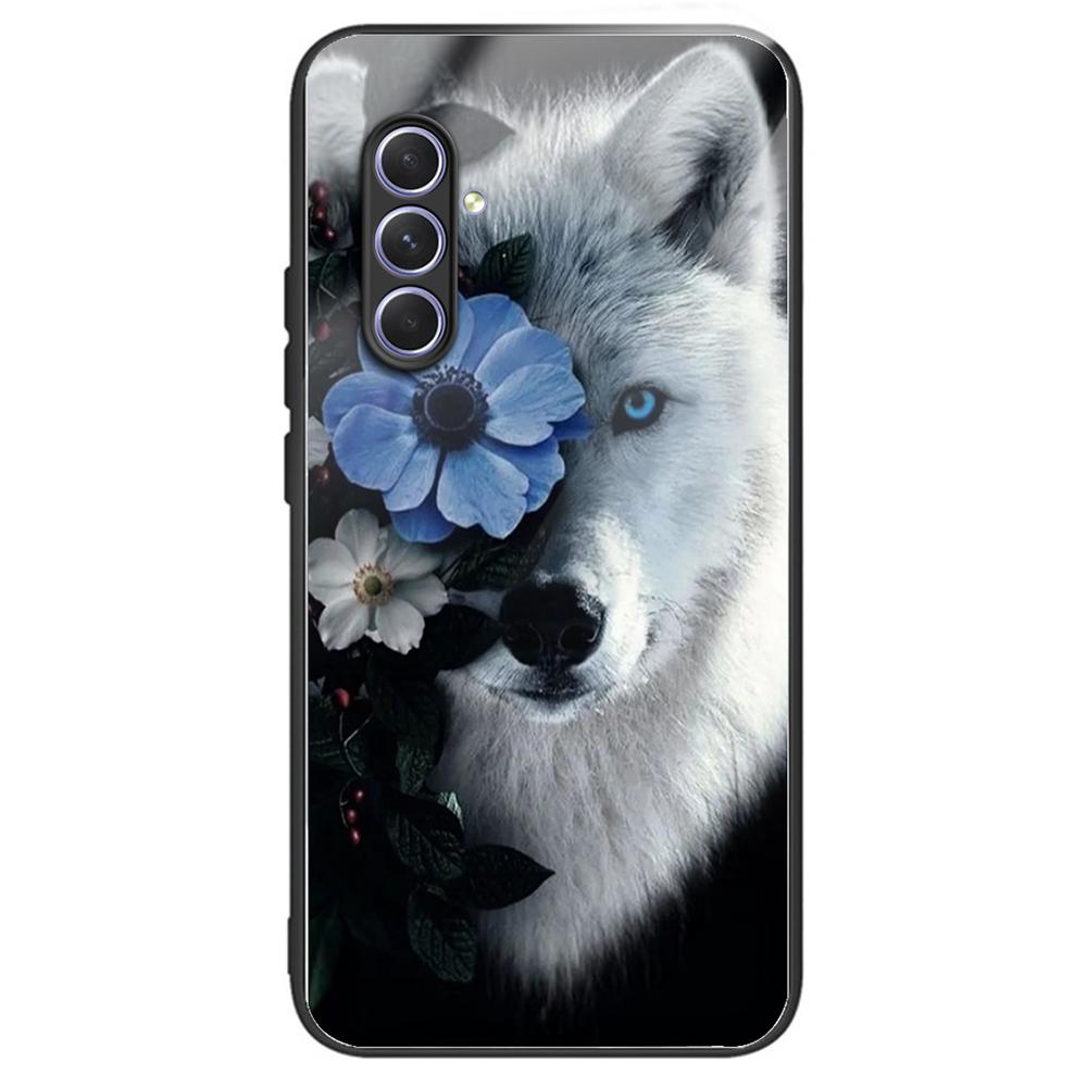 For Samsung Galaxy A54 5G TPU Frame Tempered Glass Case Phone Protective Cover