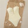 Women Monokini Sexy Tight Fit Sling Backless Design Summer Bohemian Beachwear Lace Design One-Piece Swimsuit
