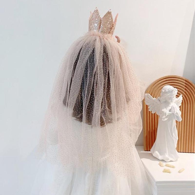 New Birthday Hat 1 2 3 Baby Shower Party Hats for Girls Crown Headband With Lace Children Happy Birthday Decoration Supplies