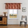 Embroidered Floral Sheer Curtain Panel Kitchen Window Farmhouse Style Short Valance In Black Gray Brown Red Navy