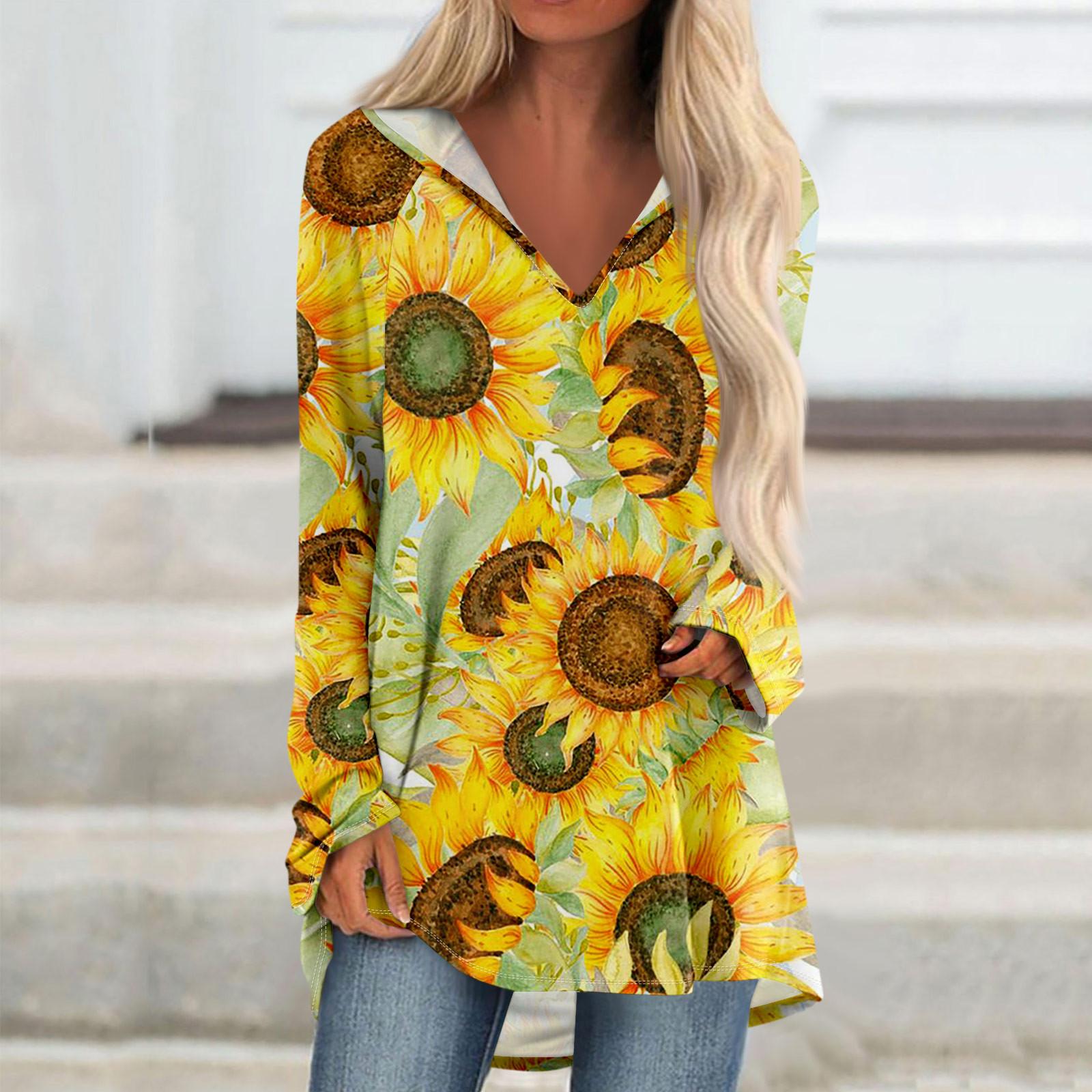 

Женские свободные топы с V-образным вырезом и капюшоном с длинными рукавами, повседневные топы, домашние пижамы для отдыха, топы XL оранжевый