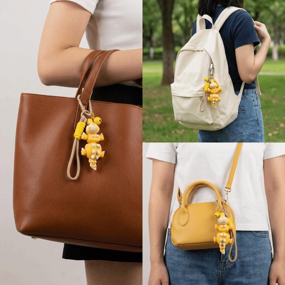 Smooth Solid Material Stegosaurus Keychain Small Size Backpack Hanging Ornament  Holiday Gift