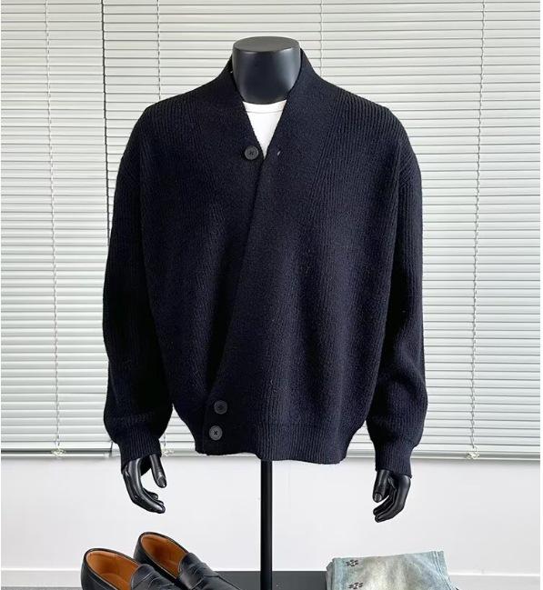 

Clearance: High-Quality Unisex Daoist Robe Cardigan – Autumn/Winter Old Money Style Knitwear Medium чорний