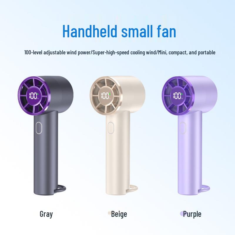 T29 Turbo Handheld Fan: 2025 Edition, USB Rechargeable, 100-Speed High-Performance Mini Fan