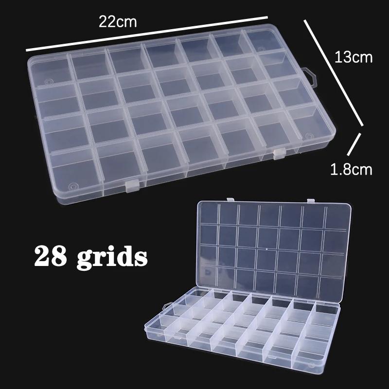 12 Sizes Plastic Storage Jewelry Box Compartment Adjustable Container Earring Box Jewelry Rectangle Box Case for Jewelry Display