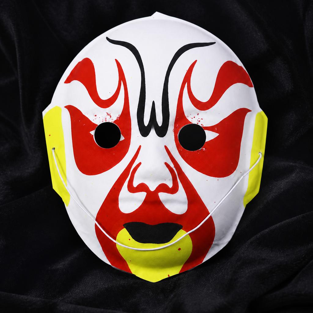 Sichuan Opera Mask Wearable HandPainted Velvet Peking Facial Full Face for Performance 8