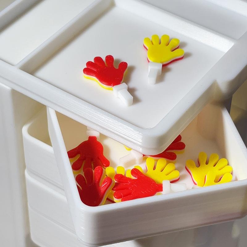 

3Pcs Dollhouse Miniature Hand Clappers Birthday Party Favors Scene Decor Doll House Accessories Onesize