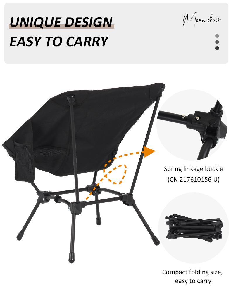 Portable Multi-functional Outdoor Folding Chair: Beach, Fishing, Camping, Moon Stool with Iron Frame