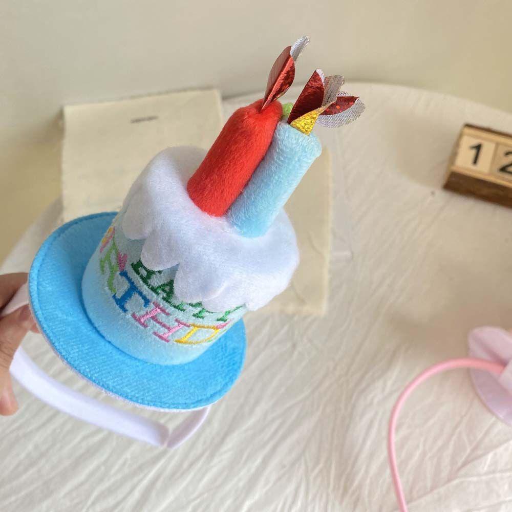 Pink Birthday Party Happy Birthday Headband Hair Hoop Birthday Cake Headband Birthday Decoration