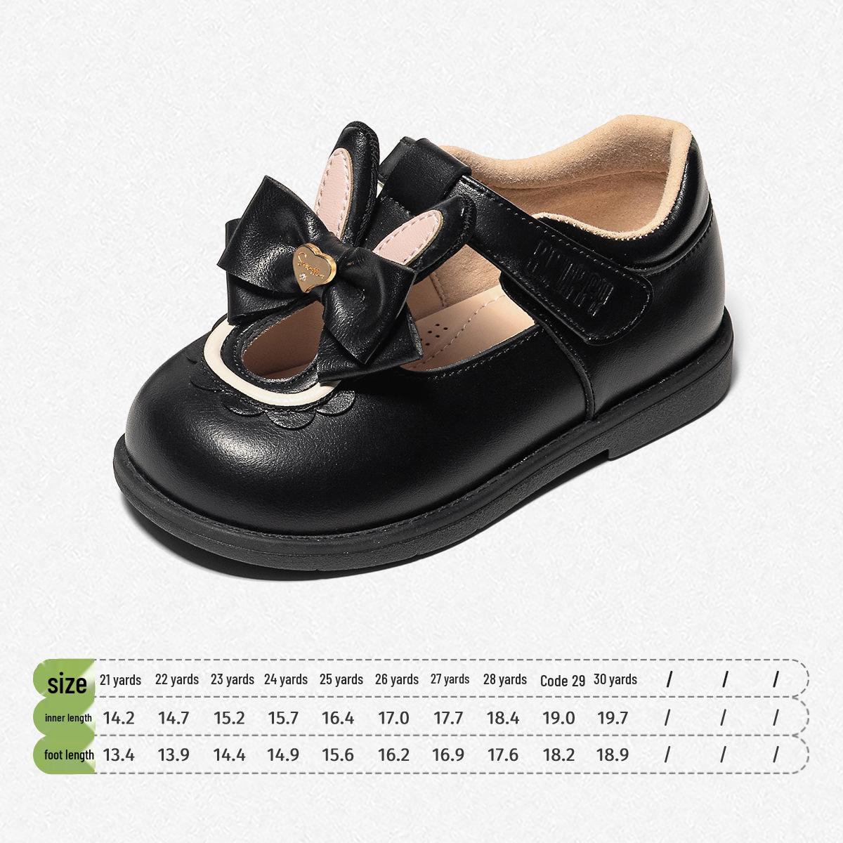 Snuffy Baby Spring 2026 Toddler Shoes: Soft Sole, Non-Slip Cartoon Leather Shoes for Girls 29