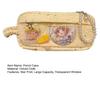 Pencil Case Star Design Extra Large Capacity Zipper Closure Pencil Pouch with DIY Storage Transparent Window School Supplies
