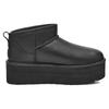 UGG Classic Ultra Mini Platform Boot Black Leather (Womens) Women Sneakers 1141510-BLLE