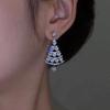 Elegant Cross-border Christmas Tree Tassel Earrings for Women